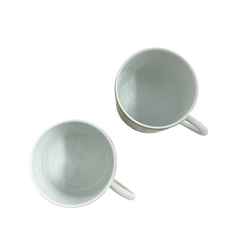 [Unused] Hermes Coffee Cup &amp; Saucer  Gold, Accessories, White/Yellow, Porcelain, Cup, Saucer, Tableware, Unused (Display Item)