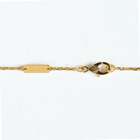 [Excellent Condition] Van Cleef & Arpels 18K Yellow Gold Magic Alhambra Blue Sèvres Pendant Necklace, Paris Exclusive, 6.7g