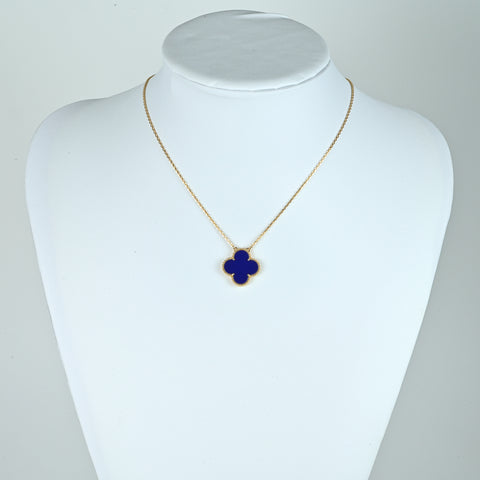 [Excellent Condition] Van Cleef & Arpels 18K Yellow Gold Magic Alhambra Blue Sèvres Pendant Necklace, Paris Exclusive, 6.7g
