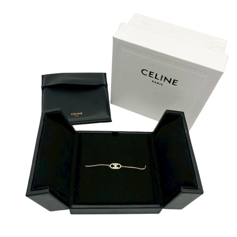 【Usado】CELINE Celine Marion Triomphe K18YG Pulsera de diamantes 17 cm