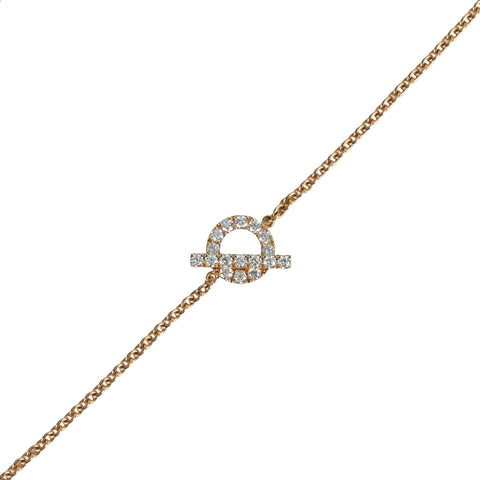[Pre-owned] HERMES K18PG FINESSE DIAMOND Bracelet 3.8g