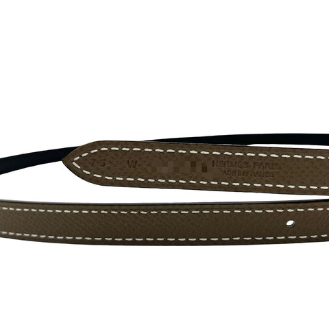 【Brand New】 Hermes Belt Buckle "Mini H" Accessory Black/Etoupe Swift/Epsom Brand New