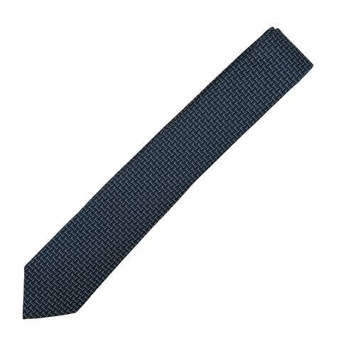 【新品未使用】 Hermes エルメス シルクタイ《カンテ》H336290T ネクタイ マリン、グレー系 絹100％ 新品①