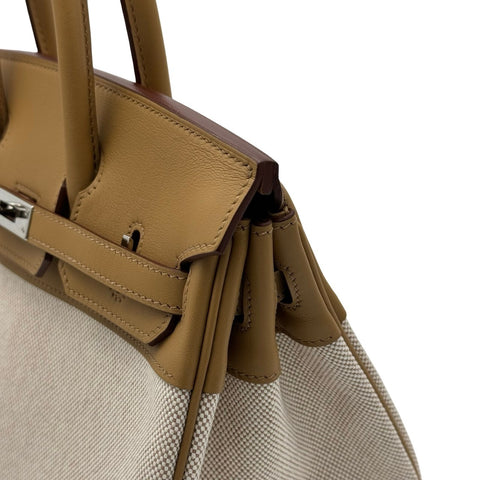 【中古】Hermes エルメス BIRKIN25 バーキン25 ハンドバッグ U刻(2022年) ビスキュイ/ベージュ スイフト/トワルアッシュ 中古 CHAI SWIFT/TOILE H USED バッグ