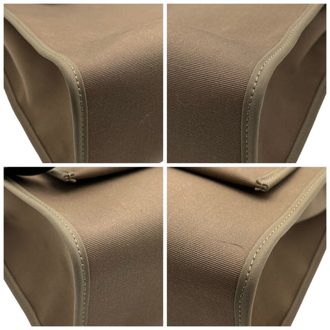 [Pre-owned] Hermes Herbag Zip 31 PM Shoulder Bag, Stamp A (2017), Brown/Blue, Toile Officier/Leather, Pre-owned