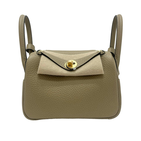 【新品未使用】 Hermes エルメス MINI LINDY ミニリンディ ショルダーバッグ W刻 (2024年) トレンチ トリヨン 未使用 NEW バッグ