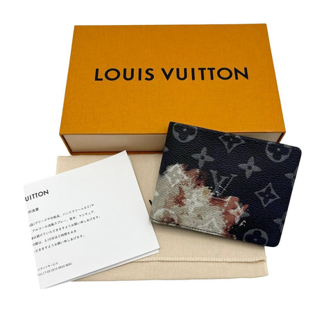 [Pre-owned] LOUIS VUITTON Multiple Wallet M82827 Monogram Bleach Canvas Wallet