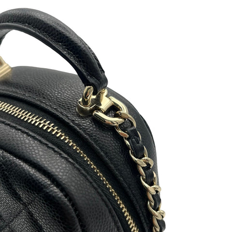 【Usado】 CHANEL Mochila BACKPACK, número de serie aleatorio (a partir de 2021), piel de caviar negra, USADO, Bolso