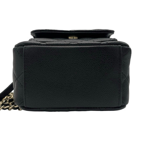 【Usado】 CHANEL Mochila BACKPACK, número de serie aleatorio (a partir de 2021), piel de caviar negra, USADO, Bolso