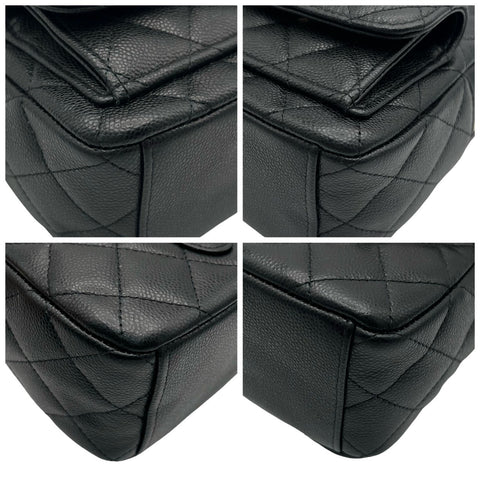 【Usado】 CHANEL Mochila BACKPACK, número de serie aleatorio (a partir de 2021), piel de caviar negra, USADO, Bolso