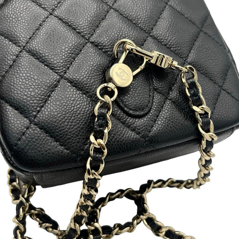 【Usado】 CHANEL Mochila BACKPACK, número de serie aleatorio (a partir de 2021), piel de caviar negra, USADO, Bolso