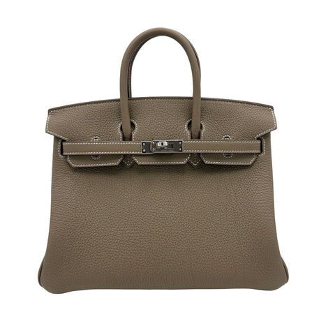 【A estrenar】 Hermes Birkin 25 Bolso de mano con sello W (2024) Etoupe Togo Nuevo a estrenar