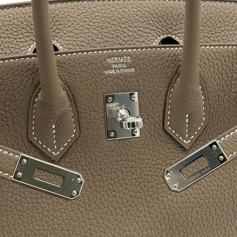 [Brand New] Hermes Birkin 25 Handbag, W Stamp (2024), Etoupe, Togo, Brand New, NEW Bag