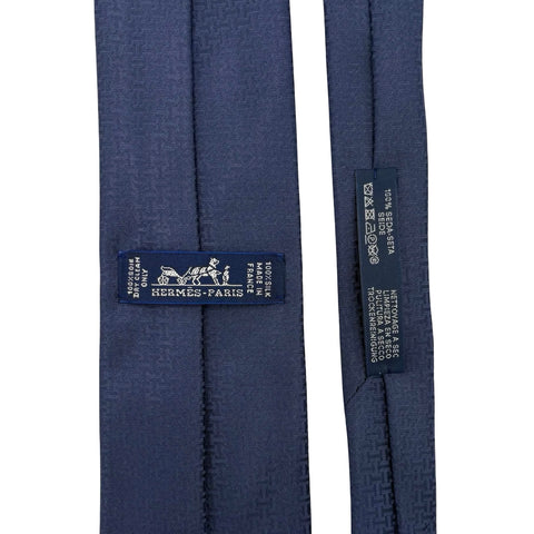 【A estrenar】 Hermès Corbata H tejió 7 cm "Upside Down" Accesorios Azul marino 100% Seda A estrenar Indigo SILK 15