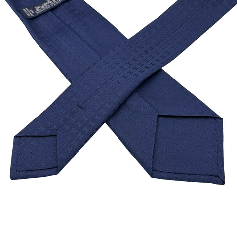 [New and unused] Hermes tie, H woven tie 7 cm "Faconnee H", blue tones, 100% silk, new and unused 17
