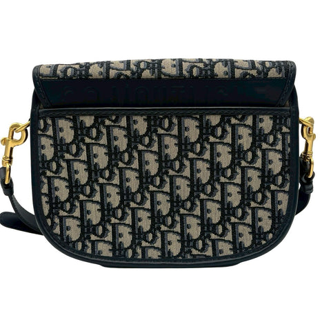 [Pre-owned] Christian Dior BOBBY MEDIUM Shoulder Bag 2020 Navy Canvas/Leather USED Bag