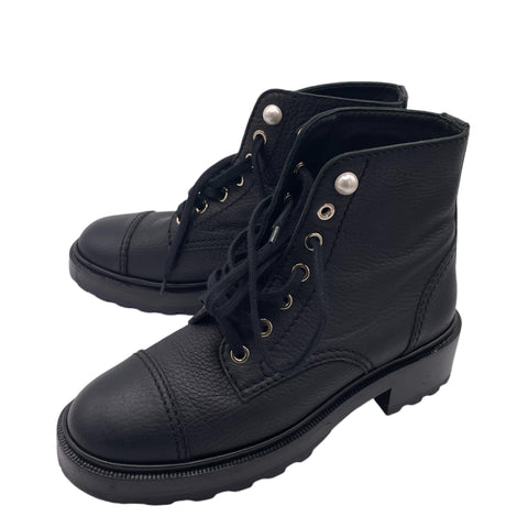 【中古】 CHANEL シャネル BOOTS ショートブーツ 靴 37 USED 中古 SHOES レディース