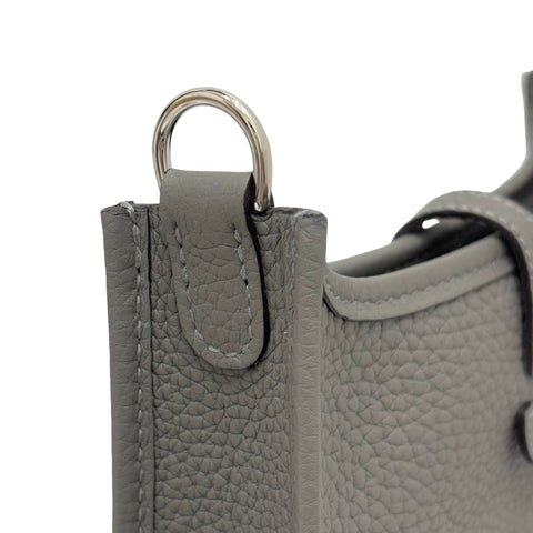 【Brand New】 Hermes Evelyne TPM Shoulder Bag, Stamp W (2024), Gris Meyer, Clemence, Brand New