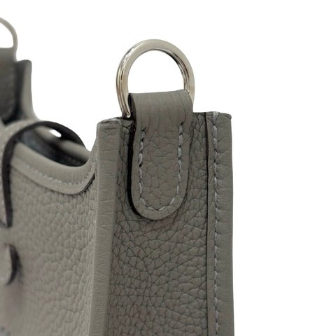 【Brand New】 Hermes Evelyne TPM Shoulder Bag, Stamp W (2024), Gris Meyer, Clemence, Brand New