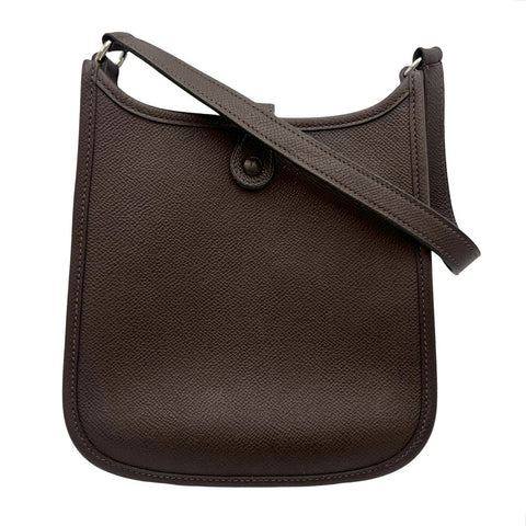 [Pre-owned] Hermes EVELYNE TPM Shoulder Bag ▢A (1997) Brown Courchevel Vintage USED Bag
