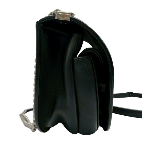 【中古】 CHANEL シャネル CHAINSHOULDERBAG チェーンショルショルダーバッグ ショルダーバッグ 25番台(2017-2018年) ブラック カーフスキン 中古 USED バッグ