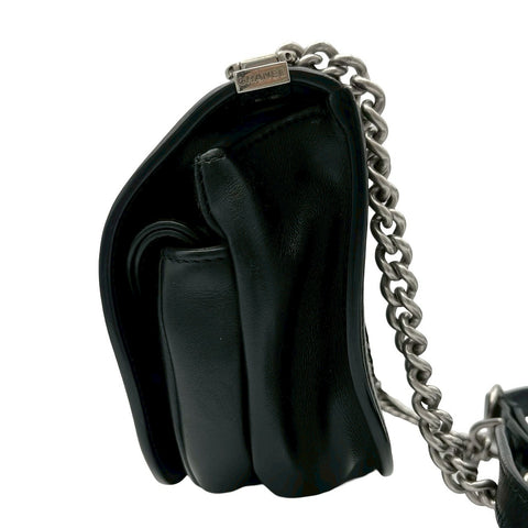【中古】 CHANEL シャネル CHAINSHOULDERBAG チェーンショルショルダーバッグ ショルダーバッグ 25番台(2017-2018年) ブラック カーフスキン 中古 USED バッグ