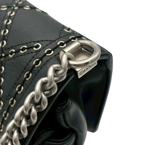 【中古】 CHANEL シャネル CHAINSHOULDERBAG チェーンショルショルダーバッグ ショルダーバッグ 25番台(2017-2018年) ブラック カーフスキン 中古 USED バッグ