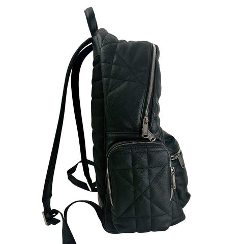 【美品】 Christian Dior クリスチャン ディオール BACKPACK バックパック リュック  ブラック レザー 中古 USED バッグ