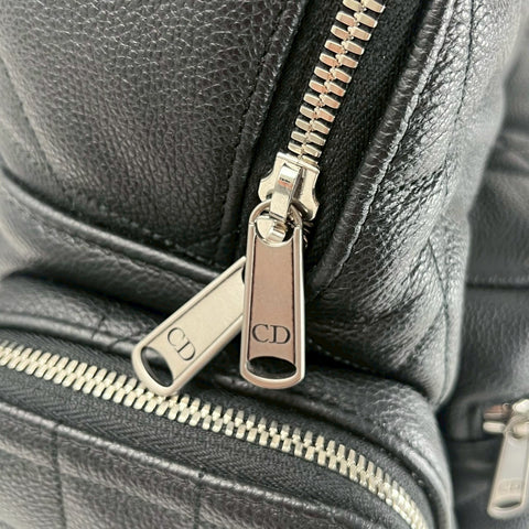 【美品】 Christian Dior クリスチャン ディオール BACKPACK バックパック リュック  ブラック レザー 中古 USED バッグ