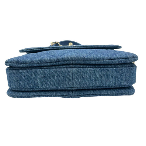 【中古】 CHANEL シャネル DENIM HANDLEBAG デニムハンドルバッグ ショルダーバッグ 25番台(2017-2018年) ブルー デニム 中古 USED バッグ