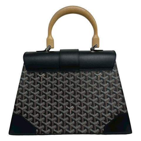 【新品同様】 GOYARD ゴヤール SAIGON GM サイゴンGM ハンドバッグ ブラック キャンバス ＆ クラムシーカウハイド 中古 USED バッグ
