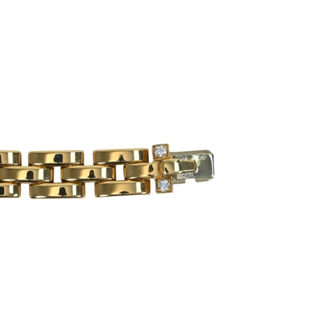 [Pre-owned] CARTIER K18YG Diamond Maillon Panthère Bracelet, 3-row, 37.7g