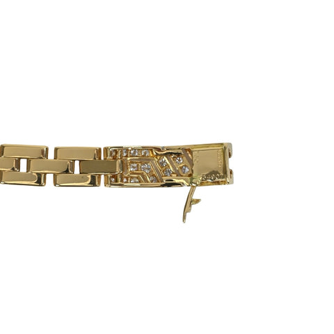 [Pre-owned] CARTIER K18YG Diamond Maillon Panthère Bracelet, 3-row, 37.7g