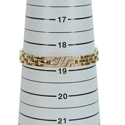 [Pre-owned] CARTIER K18YG Diamond Maillon Panthère Bracelet, 3-row, 37.7g