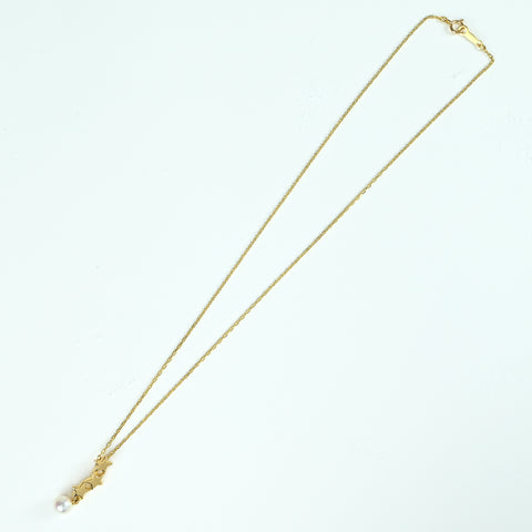 [Pre-owned] MIKIMOTO K18YG Akoya Pearl Necklace 5.7mm 38cm 3.2g one price