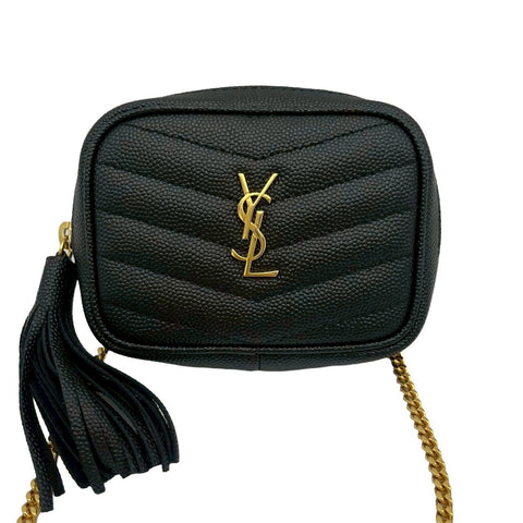 【美品】 SAINT LAURENT サンローラン BABY LOU SHOULDERBAG ベイビールー ショルダーバッグ ブラック レザー 中古 USED バッグ SALE セール