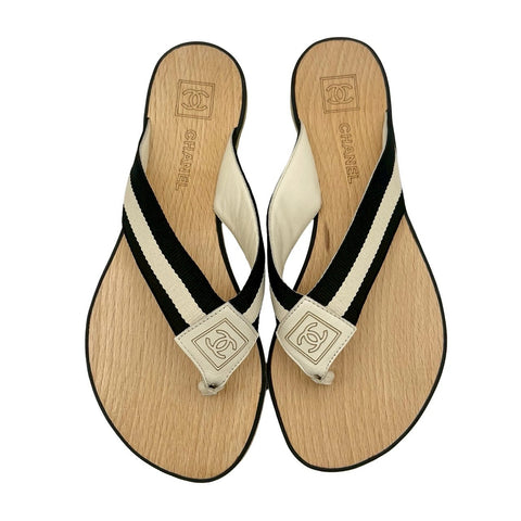 [Pre-owned] CHANEL Sandals Beach Sandals Shoes 36 USED