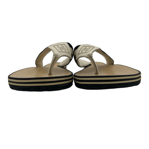 [Pre-owned] CHANEL Sandals Beach Sandals Shoes 36 USED