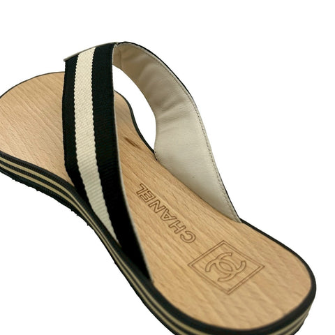 [Pre-owned] CHANEL Sandals Beach Sandals Shoes 36 USED