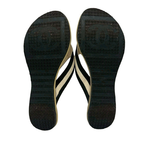 [Pre-owned] CHANEL Sandals Beach Sandals Shoes 36 USED