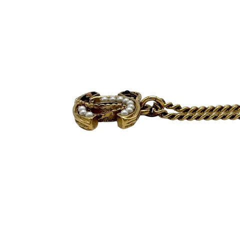 [Pre-owned] CHANEL Coco Mark Necklace Accessory GP Pre-owned