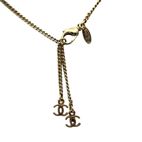 [Pre-owned] CHANEL Coco Mark Necklace Accessory GP Pre-owned