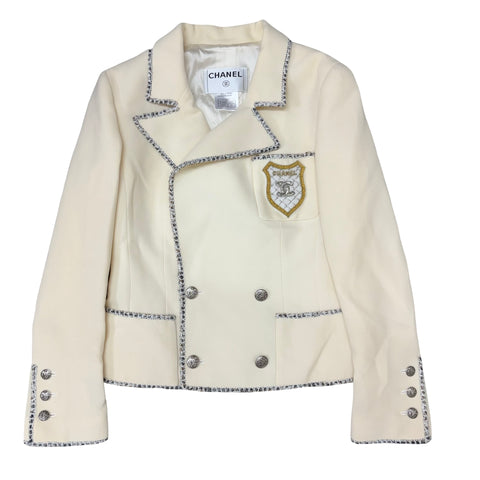 【Excellent Condition】 CHANEL Emblem Jacket with Top, Size 38, USED, 2005, CLOTHES