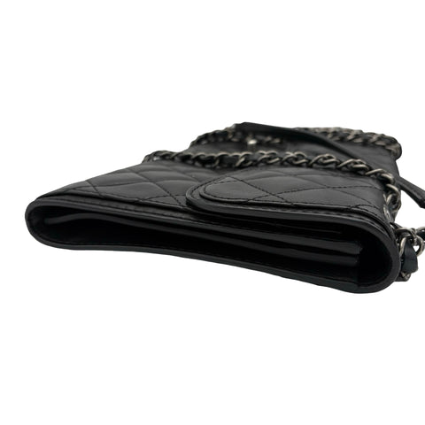 [Pre-owned] CHANEL Chain Shoulder Bag, 18 Series (2013-2014), Black, Lambskin, Used Bag