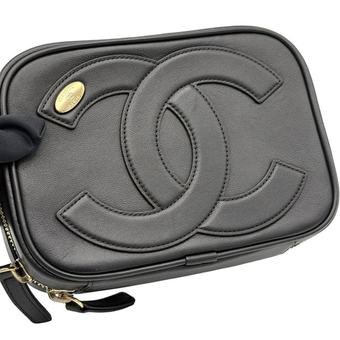 [Pre-owned] CHANEL Chain Shoulder Bag, 27 series (2018-2019), Black, Lambskin, Used, Bag