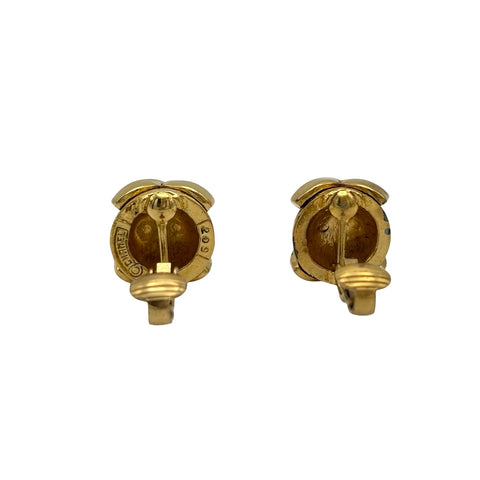 [Pre-owned] CHANEL COCO Mark Earrings Vintage Accessory GP Pre-owned