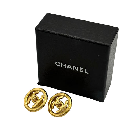 [Pre-owned] CHANEL COCO Mark Earrings Accessory Pre-owned GP