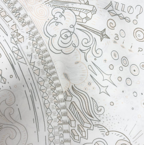 [Brand New] Hermes Carre 90 "Please Hold the Line" 2025 Spring/Summer Collection Scarf Accessory White / Rose Nacre / Vert-de-Gris 100% Silk Brand New SILK 100%