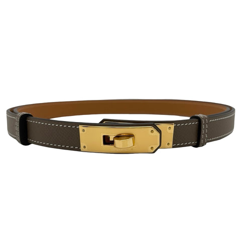【A estrenar】 Hermes Kelly 18 Cinturón Accesorios Etoupe Epsom Nuevo ETOUPE EPSOM