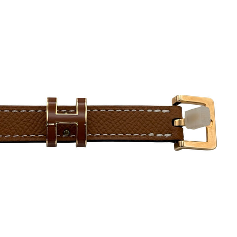 [New and Unused] Hermes Pop H 15 Belt Gold Epsom